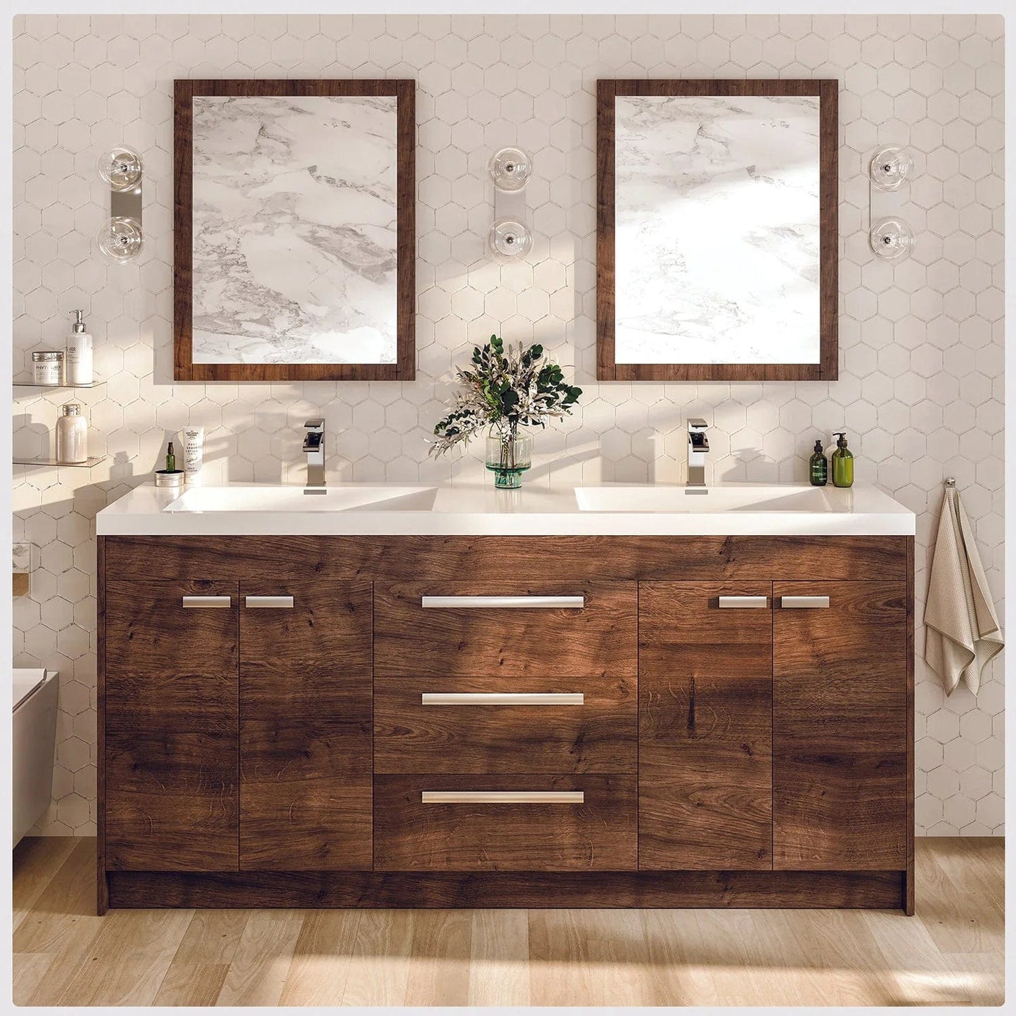 Eviva Lugano 72 inch Double Sink Bathroom Vanity