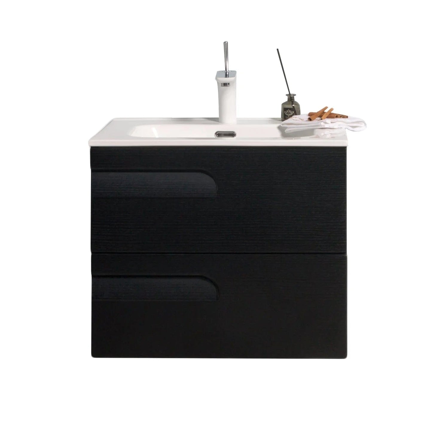 Eviva Joy 24" Wall Mount Bathroom Vanity w/ White Integrated Top