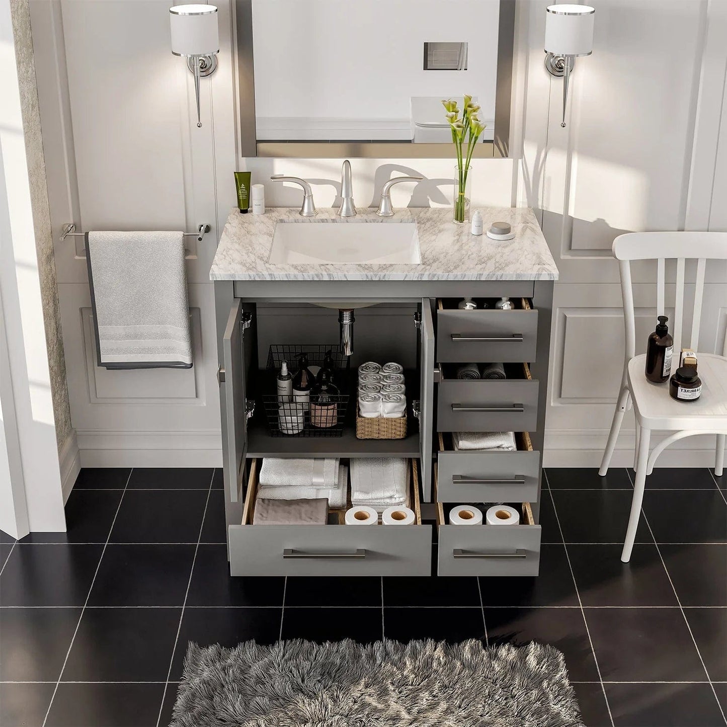 Eviva Aberdeen 36 inch Transitional Bathroom Vanity