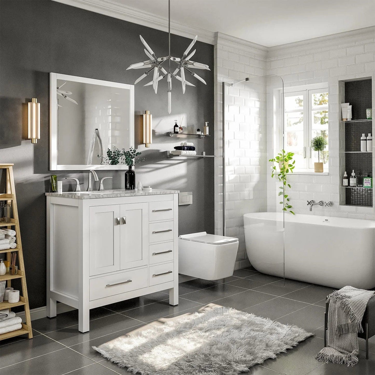 Eviva Aberdeen 36 inch Transitional Bathroom Vanity