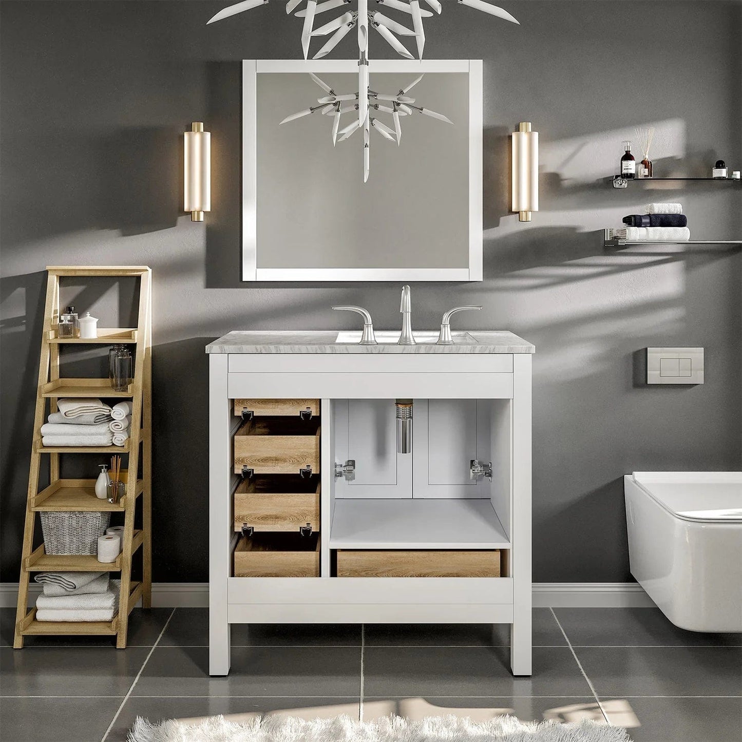 Eviva Aberdeen 36 inch Transitional Bathroom Vanity