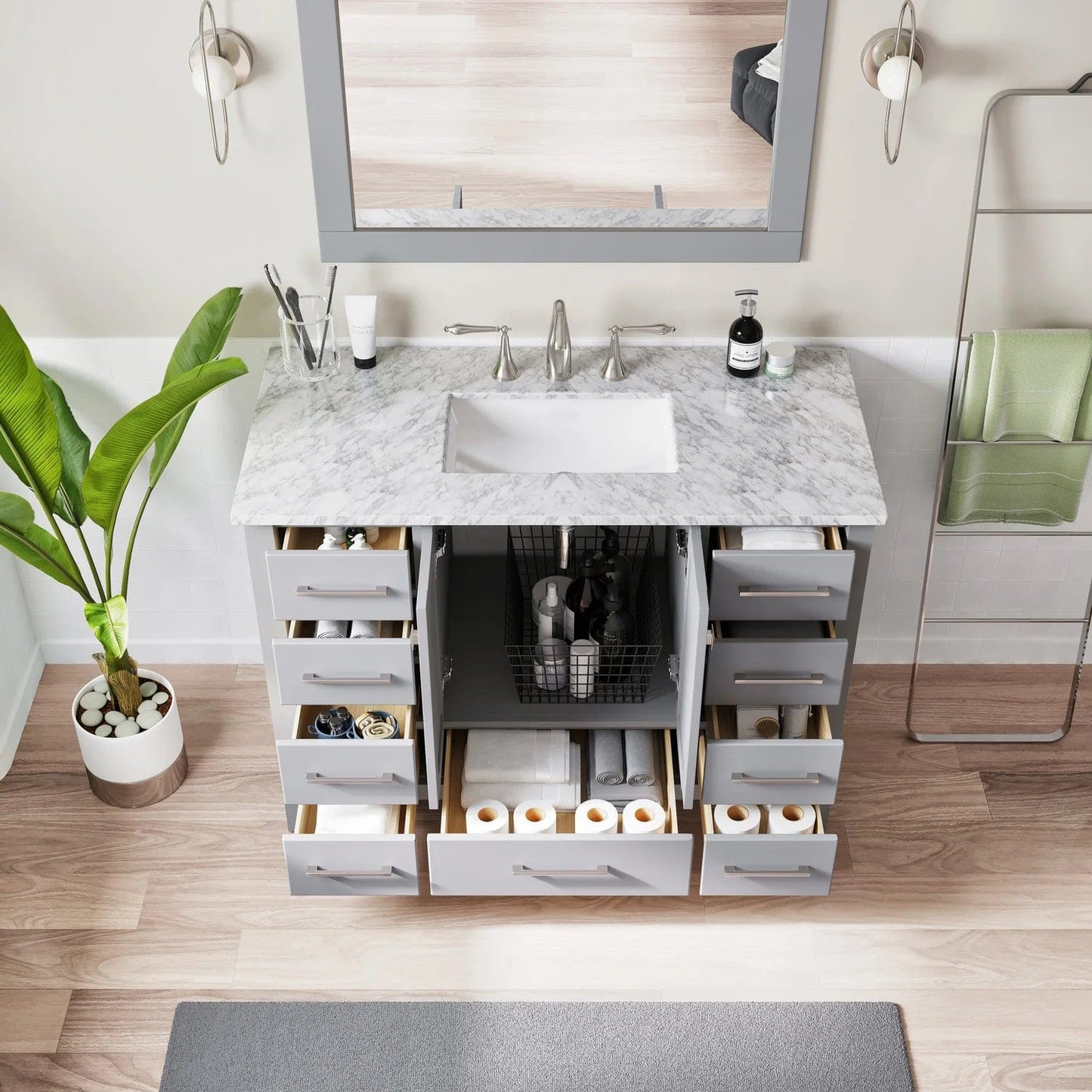 Eviva Aberdeen 42 inch Transitional Bathroom Vanity