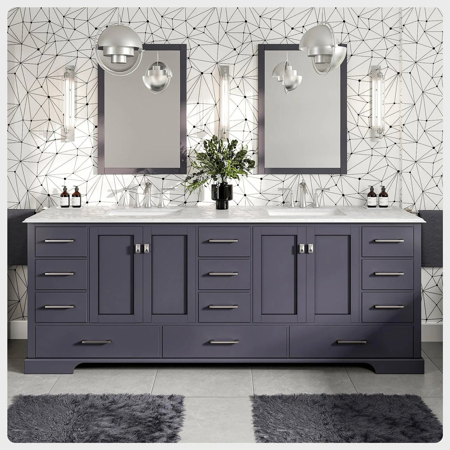 Eviva Storehouse 84 Inch Bathroom Vanity