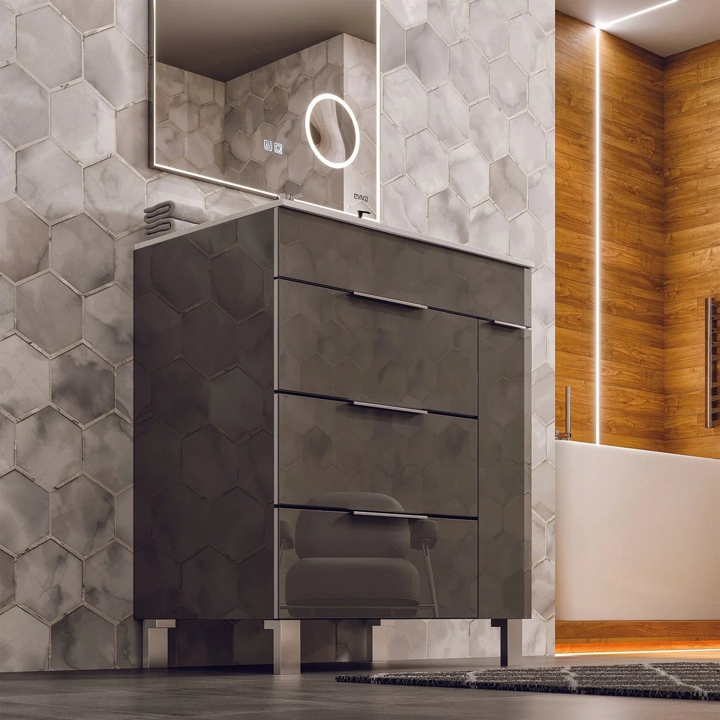 Eviva Geminis 28 inch Bathroom Vanity