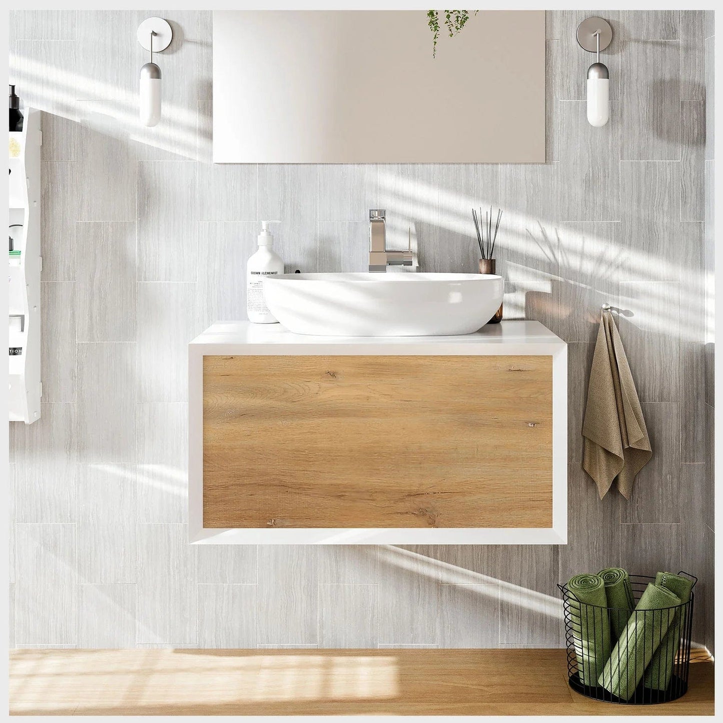 Eviva Santa Monica 30 inch Wall Mount Bathroom Vanity
