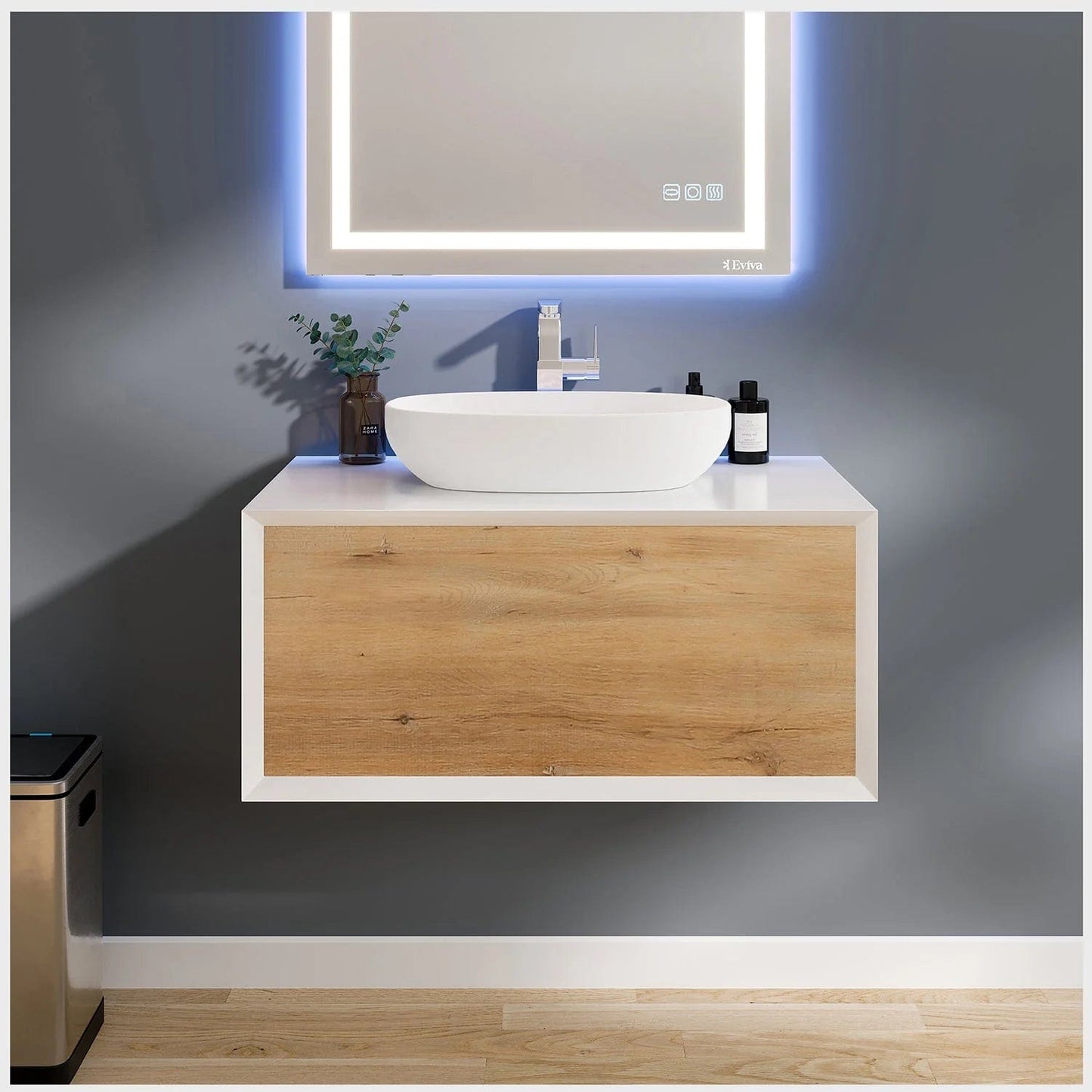 Eviva Santa Monica 36 inch Wall Mount Bathroom Vanity