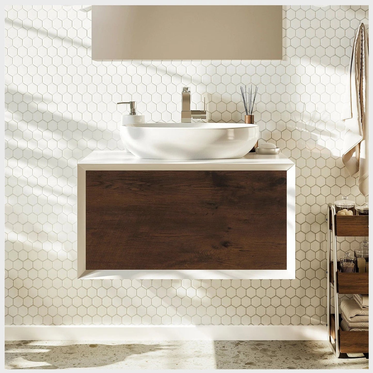Eviva Santa Monica 36 inch Wall Mount Bathroom Vanity