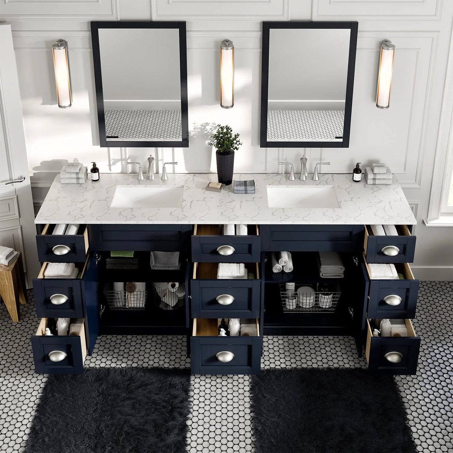 Eviva Epic Transitional Vanity with Brushed Nickel Hardware