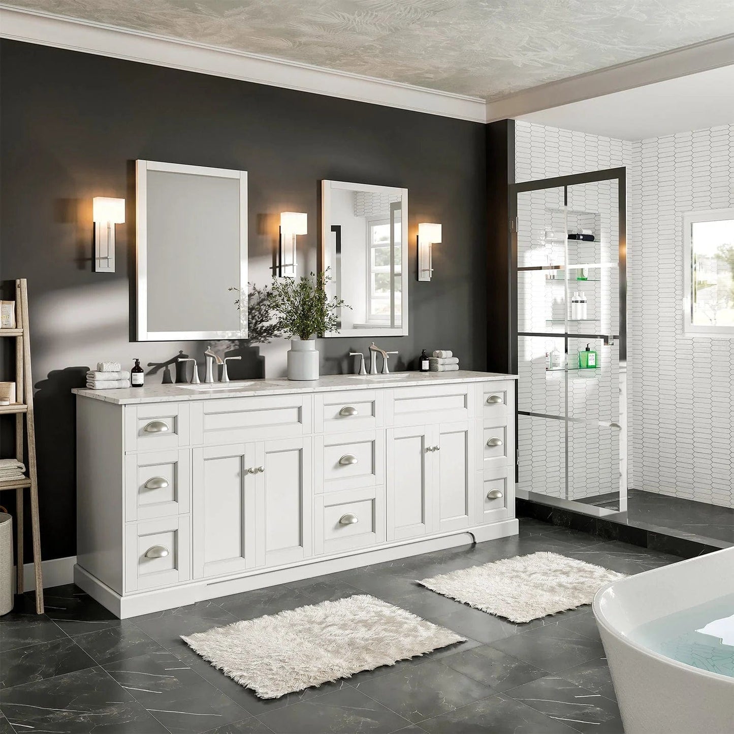Eviva Epic Transitional Vanity with Brushed Nickel Hardware