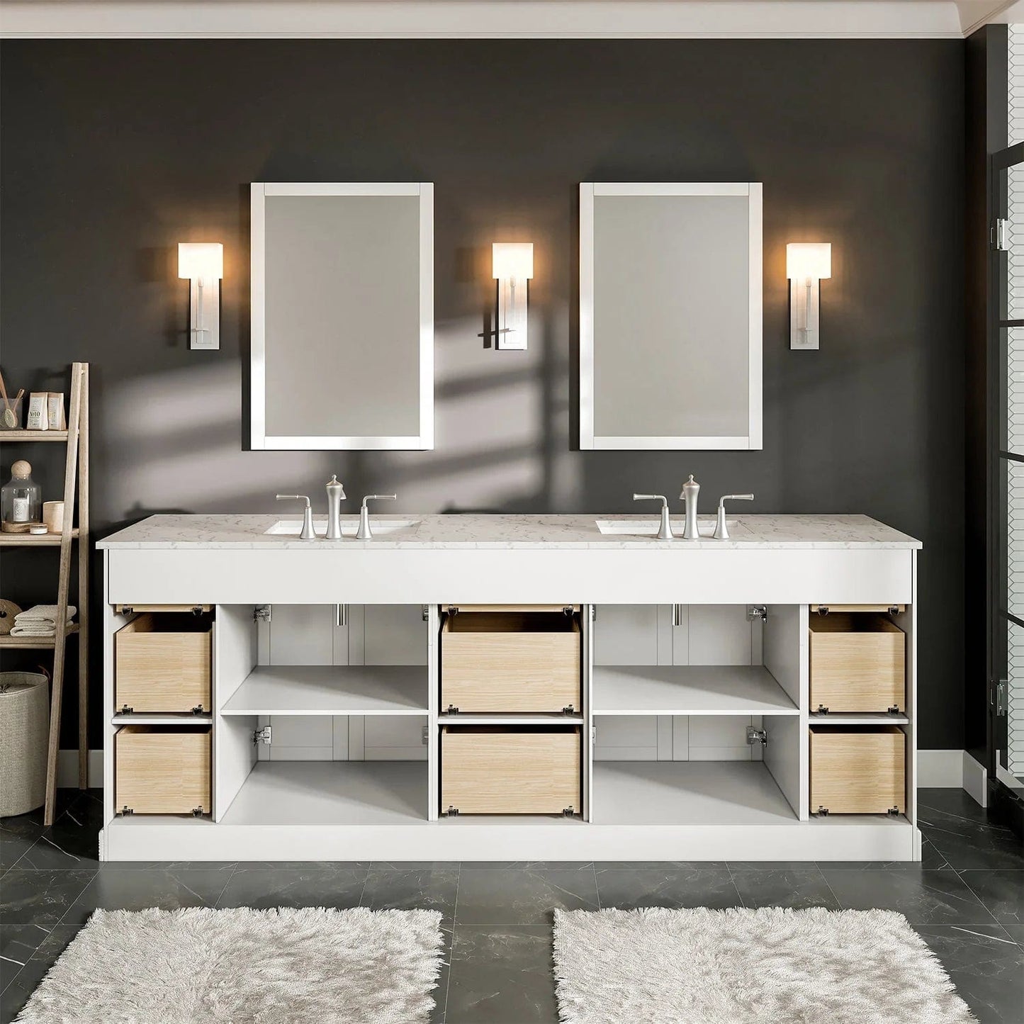 Eviva Epic Transitional Vanity with Brushed Nickel Hardware