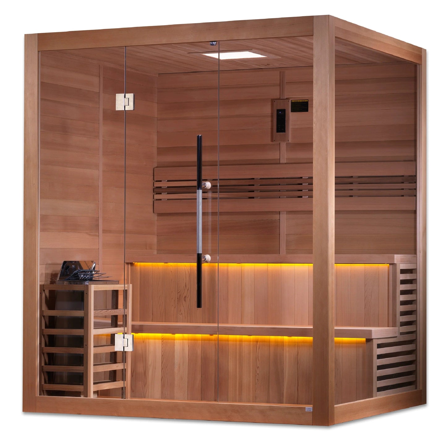 Golden Designs "Kuusamo Edition" 6 Person Indoor Traditional Sauna (GDI-7206-01) - Canadian Red Cedar Interior GDI-7206-01