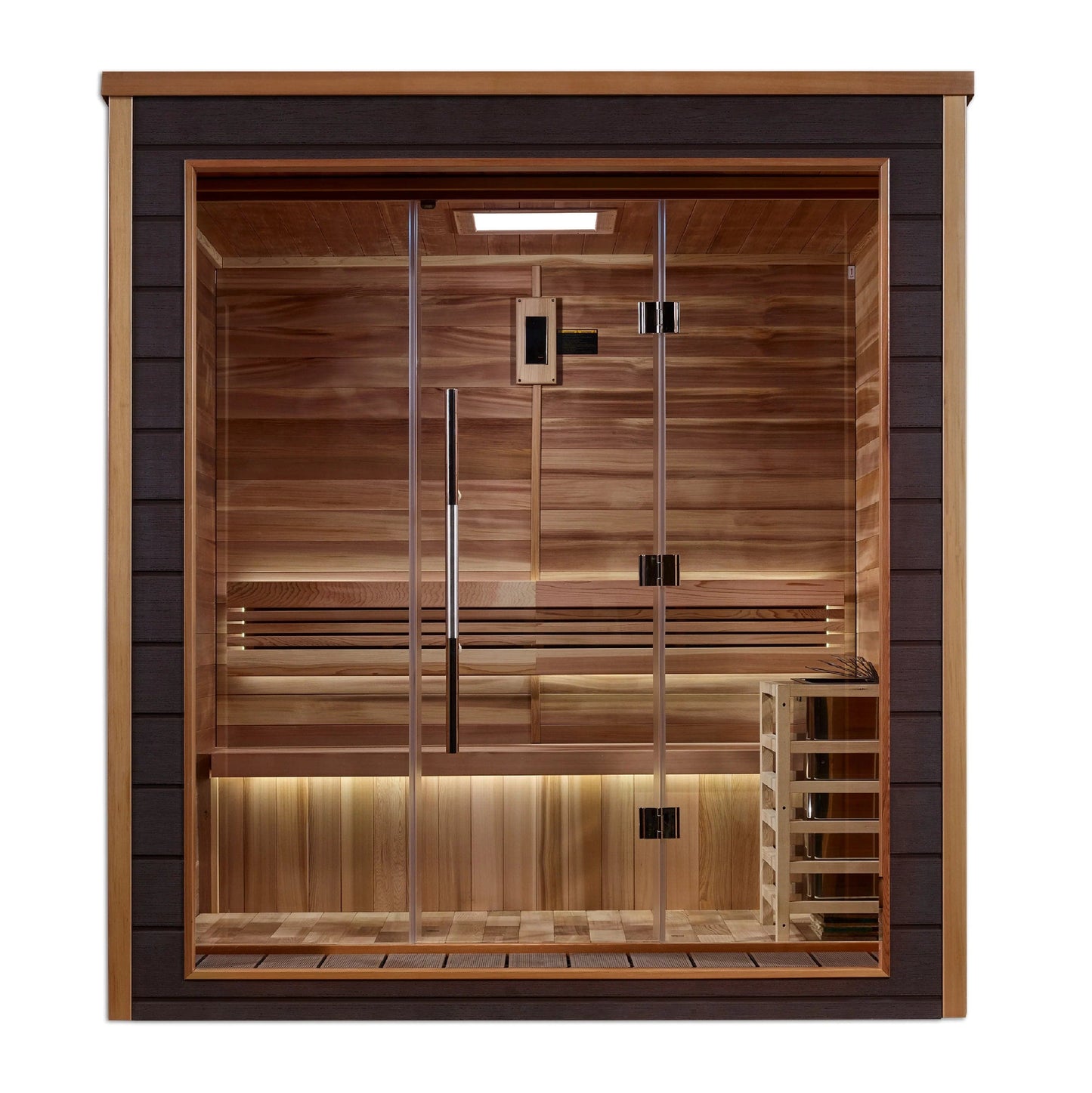 Golden Designs Savonlinna 3 Person Outdoor Traditional Sauna (GDI-8503-01) - Canadian Red Cedar Interior GDI-8503-01