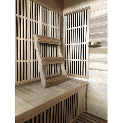 SunRay 4 Person Cedar Sauna w/Carbon Heaters/Side Bench Seating HL400KS Roslyn