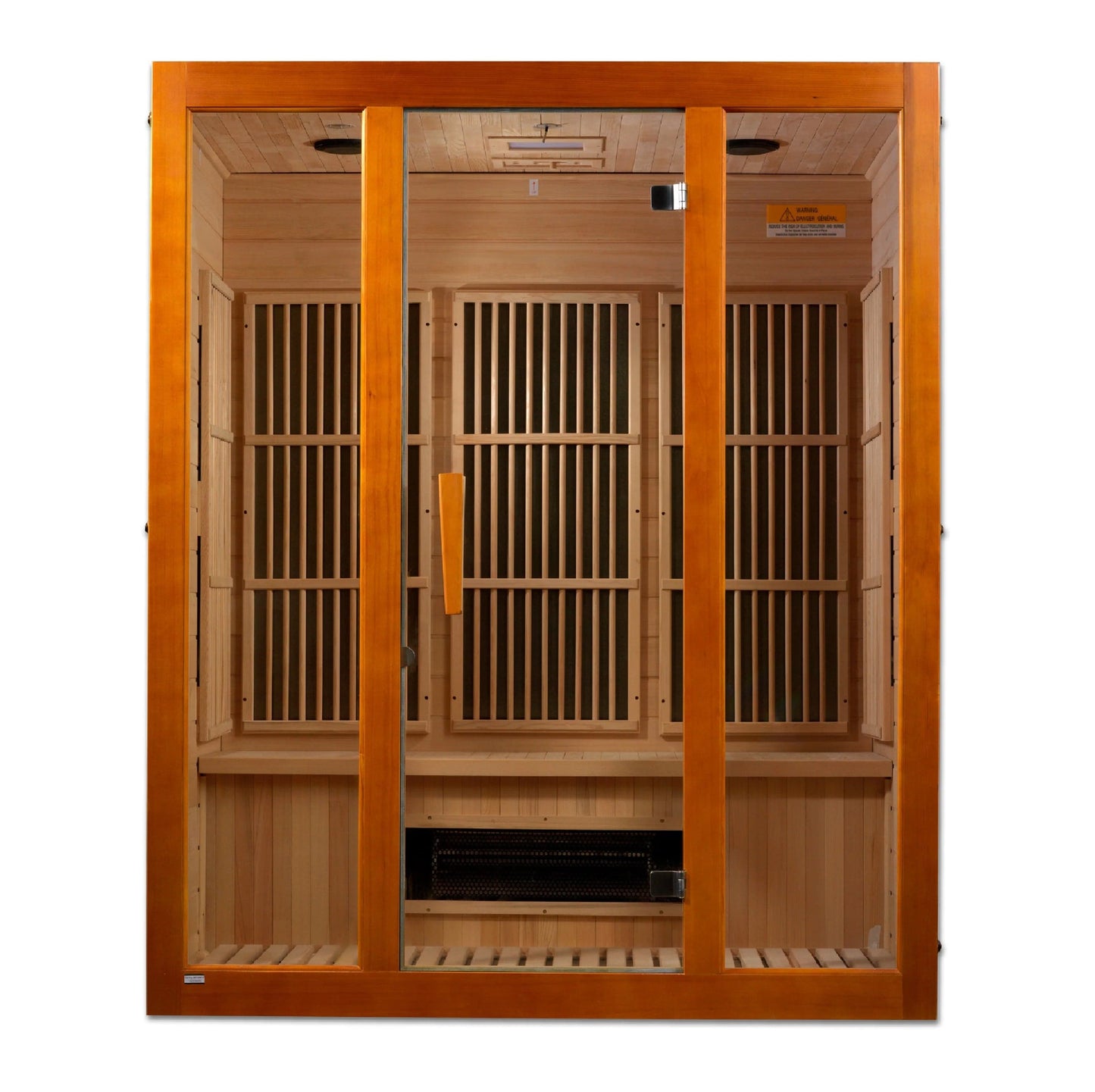 Golden Designs Maxxus 3-Person Corner Low EMF (Under 8MG) FAR Infrared Sauna (Canadian Hemlock) MX-J306-02S