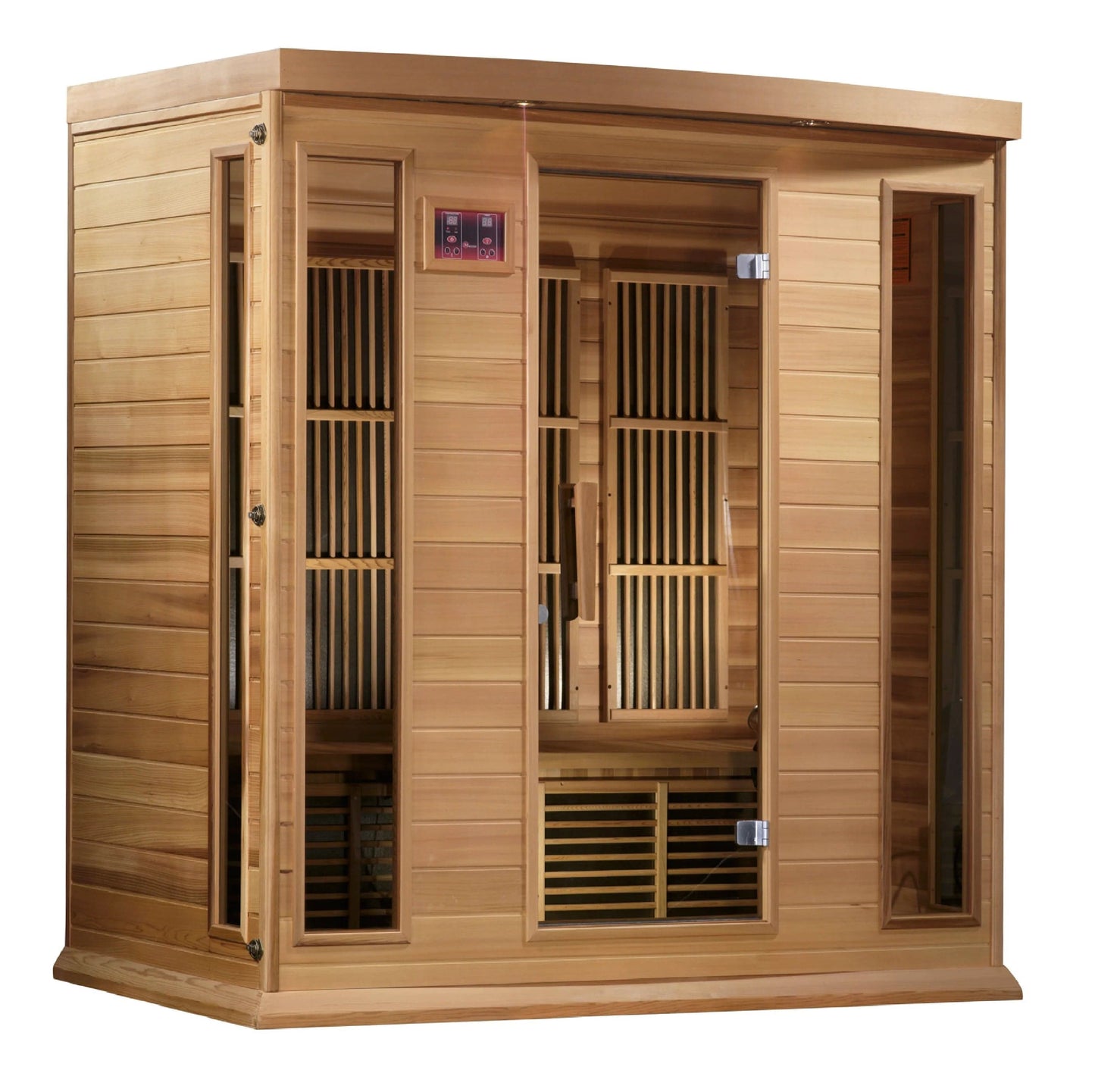 Golden Designs Maxxus 4-Person Corner Near Zero EMF (Under 2MG) FAR Infrared Sauna