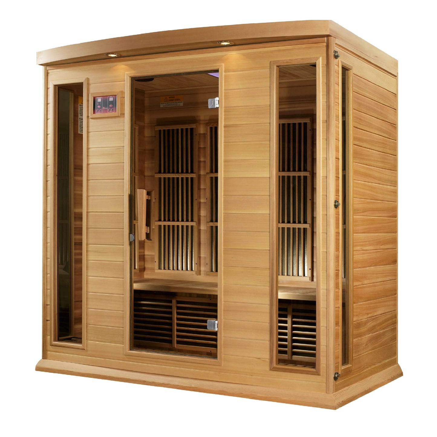 Golden Designs Maxxus 4-Person Corner Near Zero EMF (Under 2MG) FAR Infrared Sauna