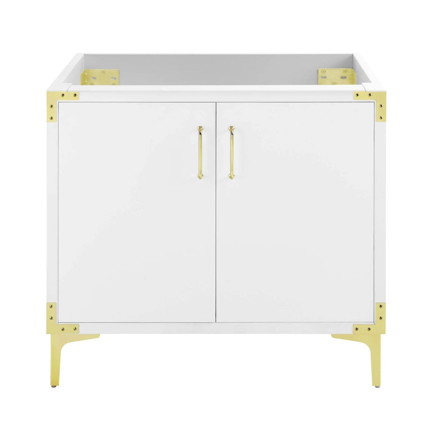 Swiss Madison Voltaire 36" Single, Bathroom Vanity in White with Gold Hardware