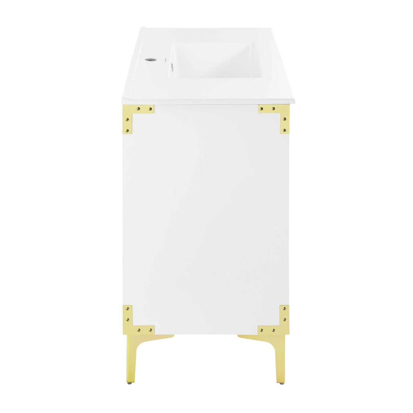 Swiss Madison Voltaire 36" Single, Bathroom Vanity in White with Gold Hardware