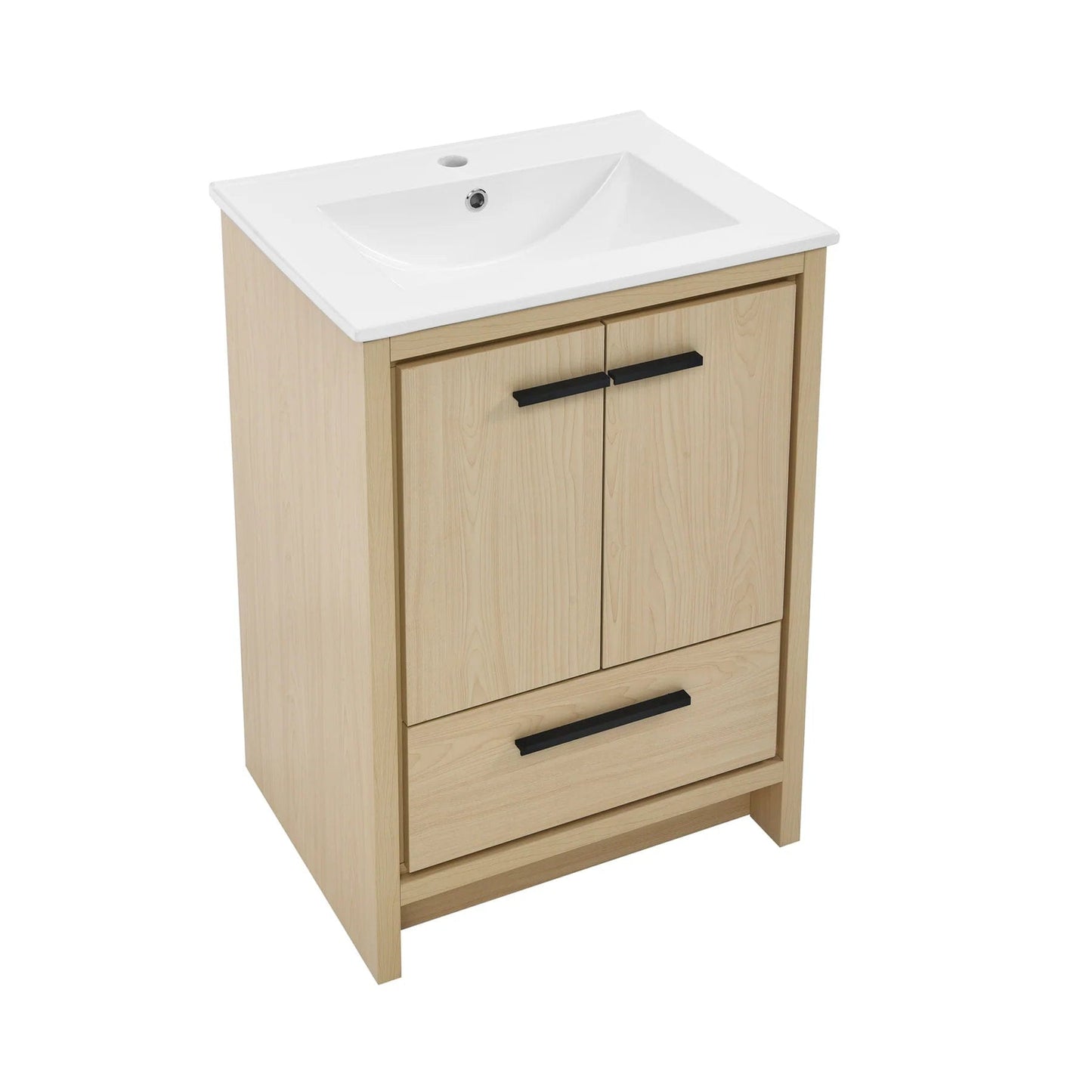 Swiss Madison Virage 24" Freestanding, Bathroom Vanity in Glossy White