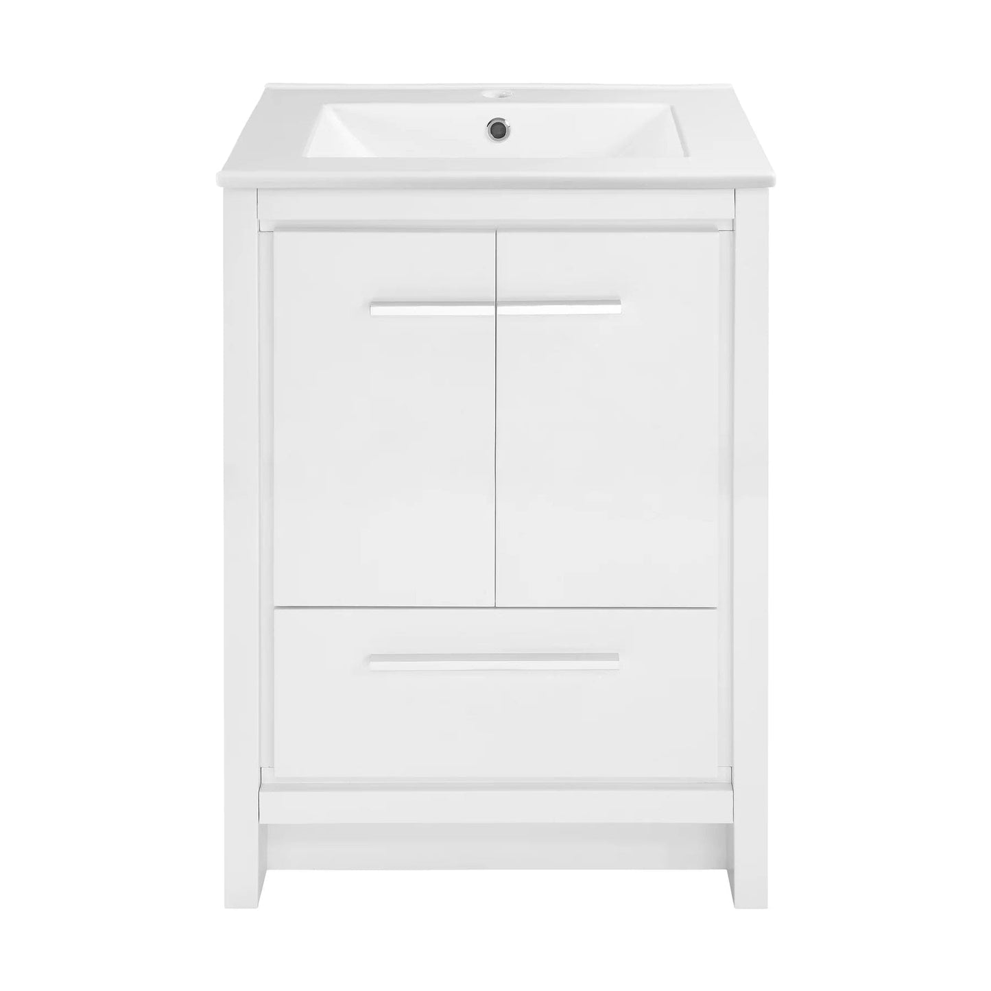 Swiss Madison Virage 24" Freestanding, Bathroom Vanity in Glossy White
