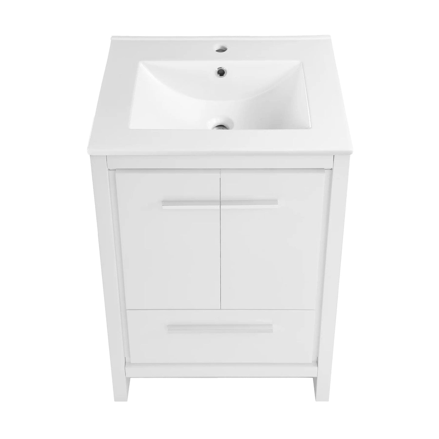 Swiss Madison Virage 24" Freestanding, Bathroom Vanity in Glossy White