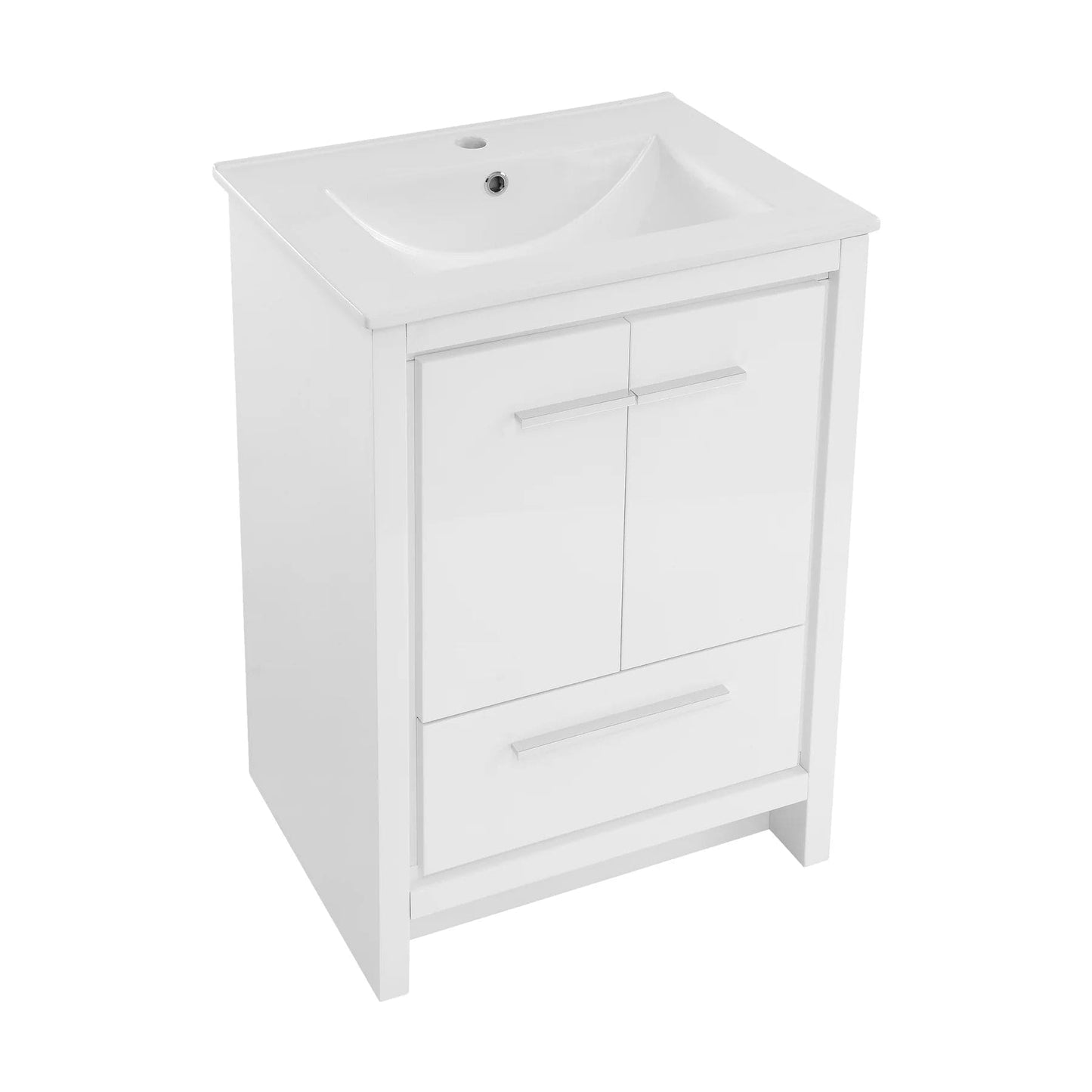 Swiss Madison Virage 24" Freestanding, Bathroom Vanity in Glossy White