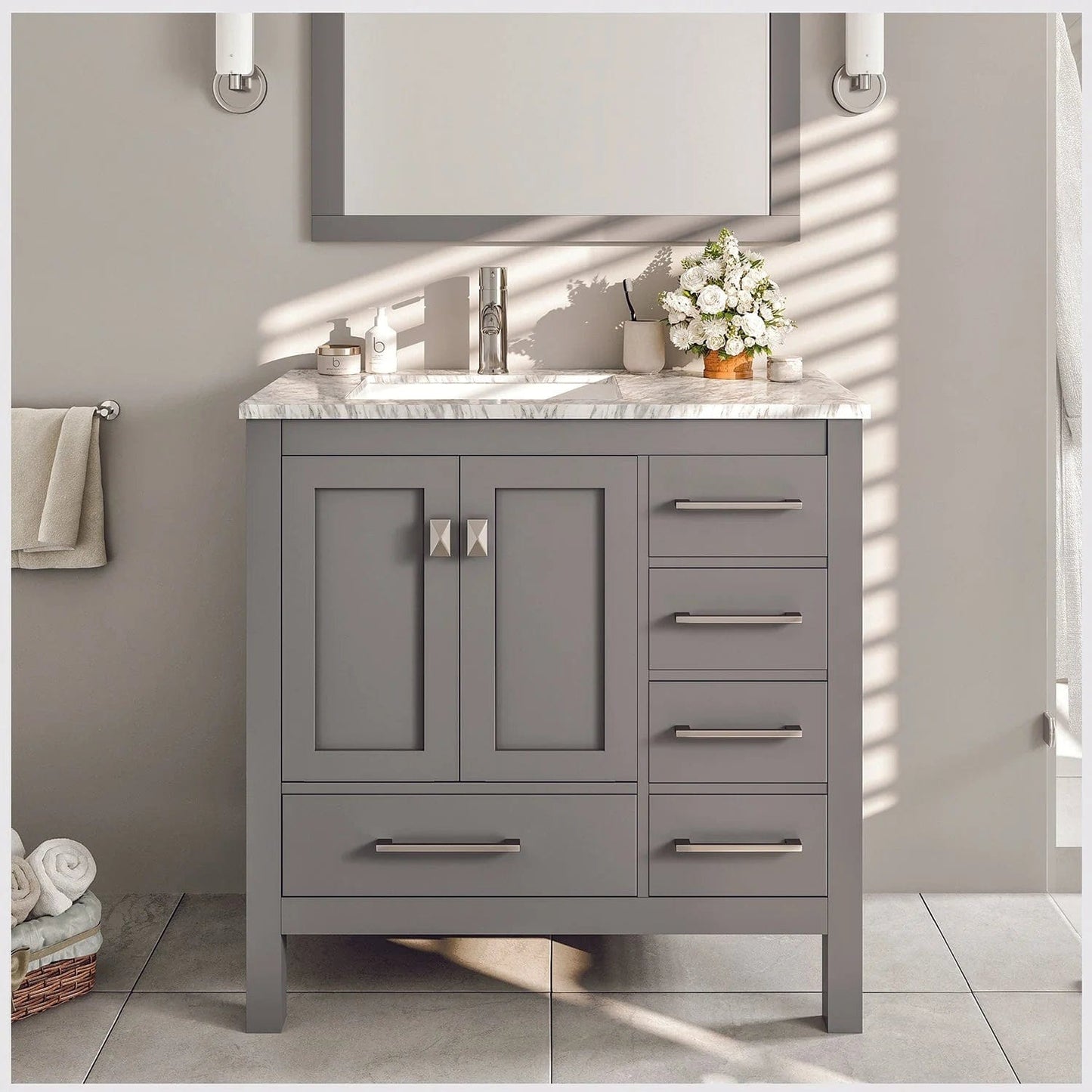 Eviva London 36 inch Transitional Bathroom Vanity