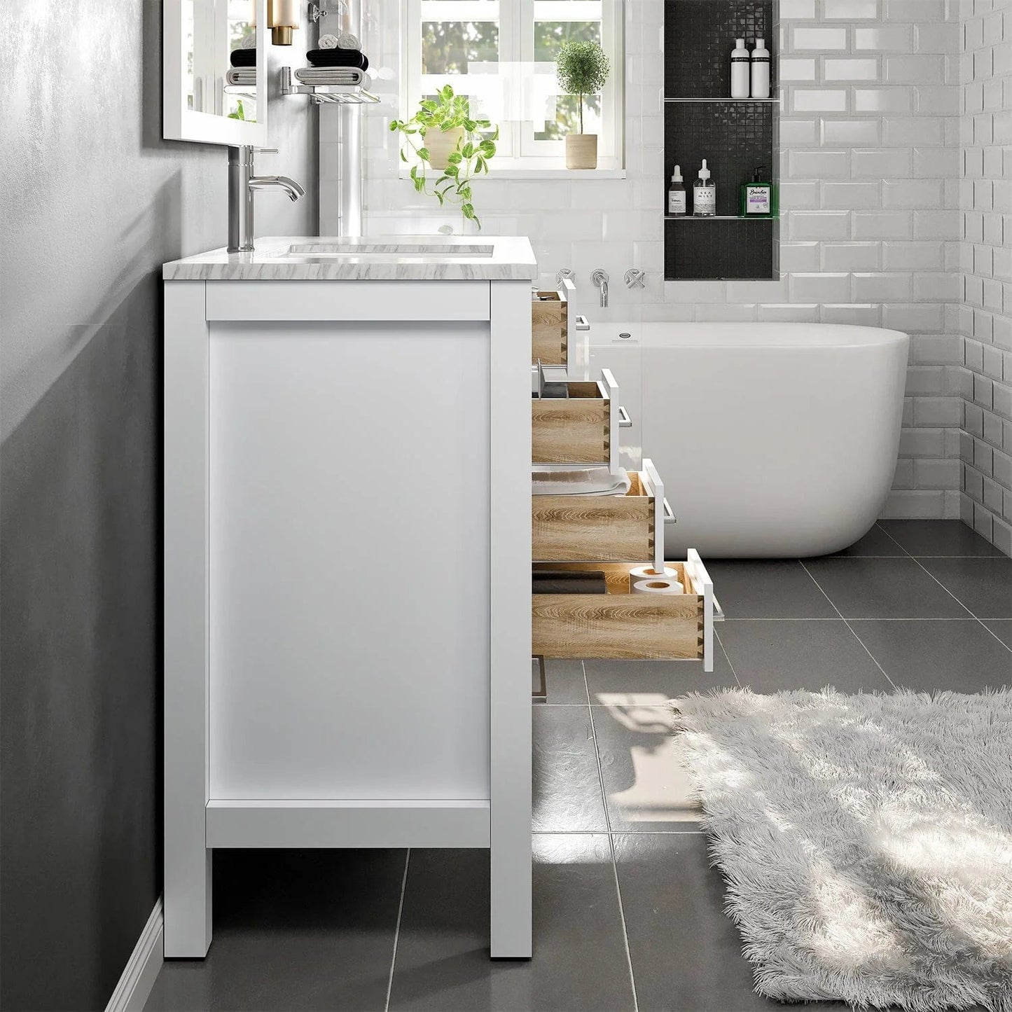Eviva London 38 inch Transitional Bathroom Vanity