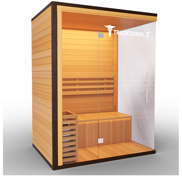 Medical Breakthrough Traditional 7 Sauna - Glass Front & Left Wall