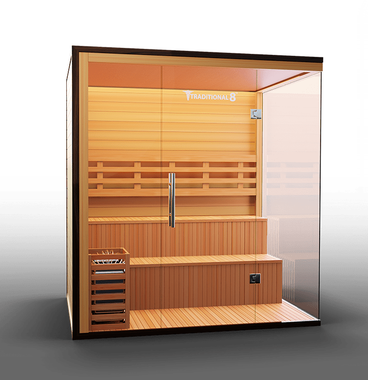 Medical Breakthrough Traditional 8 Plus Sauna - Glass Front & Left Wall