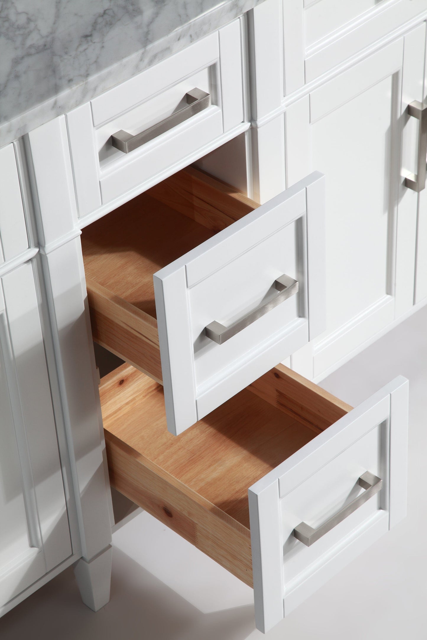 Vanity Art Savona 72" Double Sink Bathroom Vanity Set Carrara Marble Stone Top