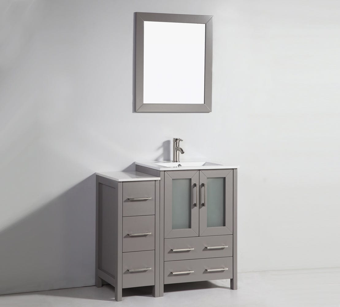 Vanity Art Brescia 36" Single Sink Modern Bathroom Vanity Combo Set