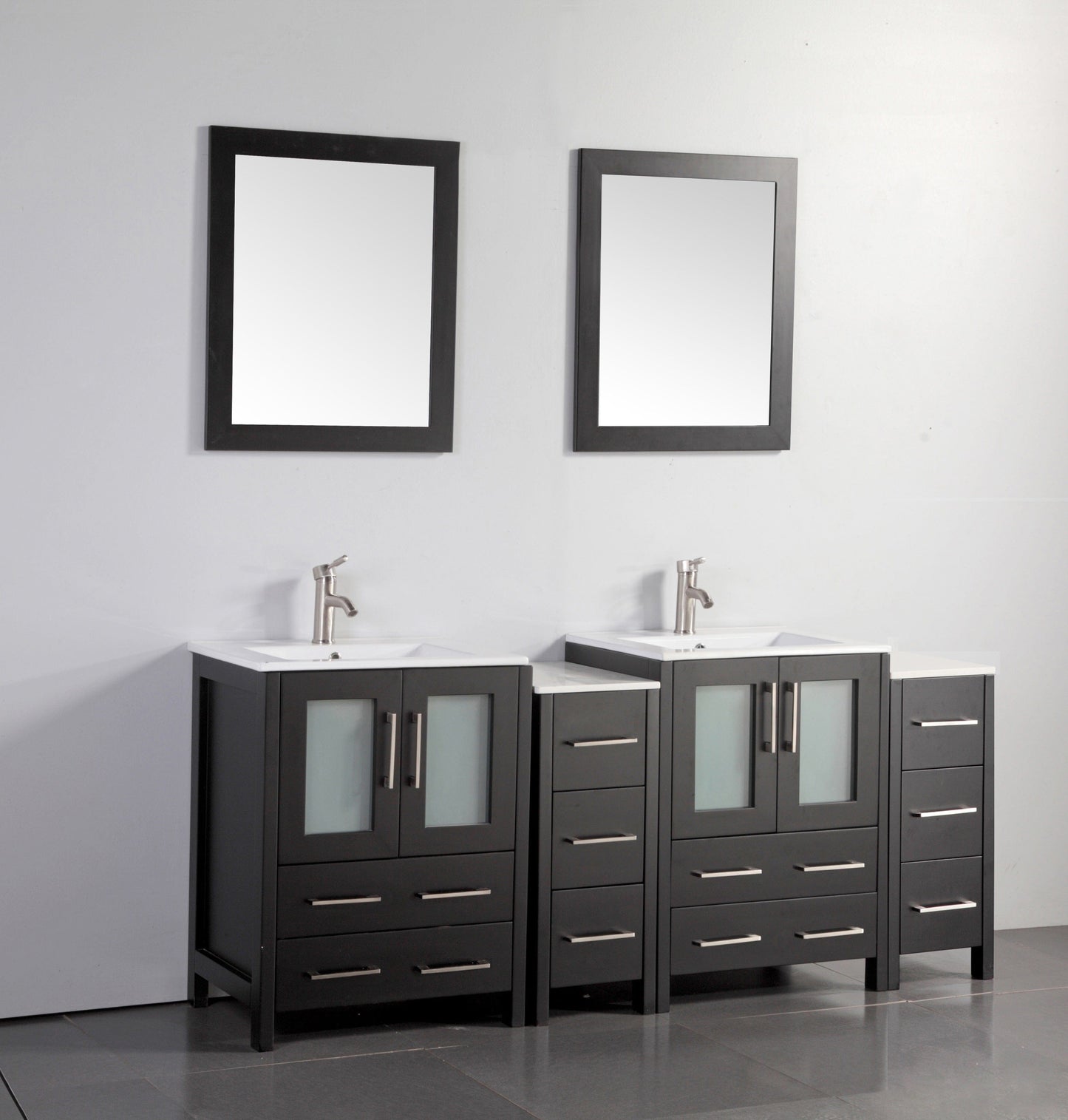 Vanity Art Brescia 72" Double Sink Bathroom Vanity Combo Set