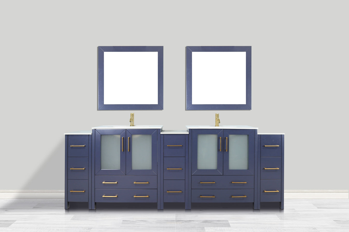 Vanity Art Brescia 96" Double Sink Modern Bathroom Vanity Set