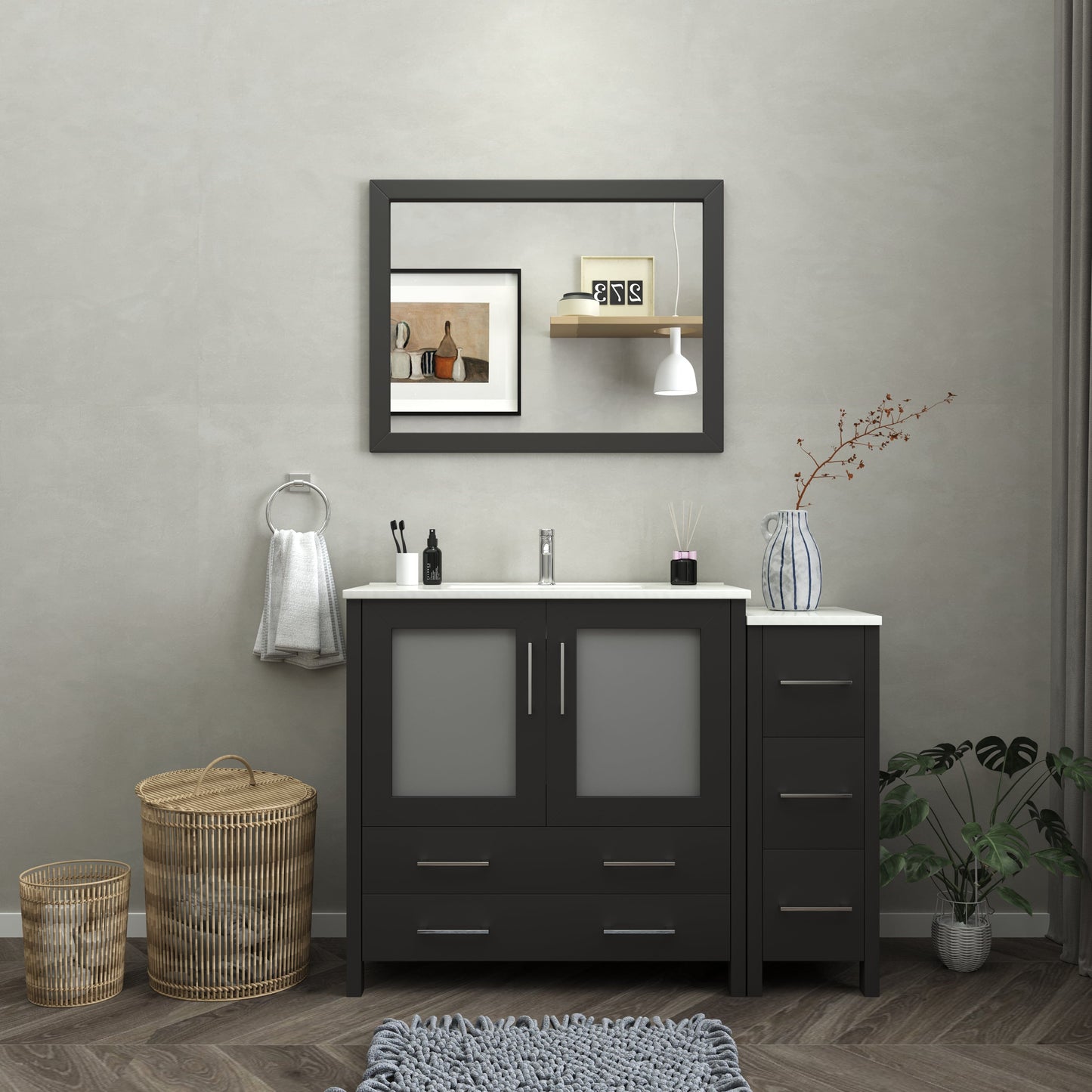 Vanity Art Brescia 48" Single Sink Modern Bathroom Vanity Set