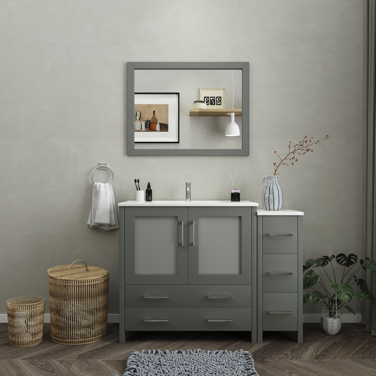 Vanity Art Brescia 48" Single Sink Modern Bathroom Vanity Set