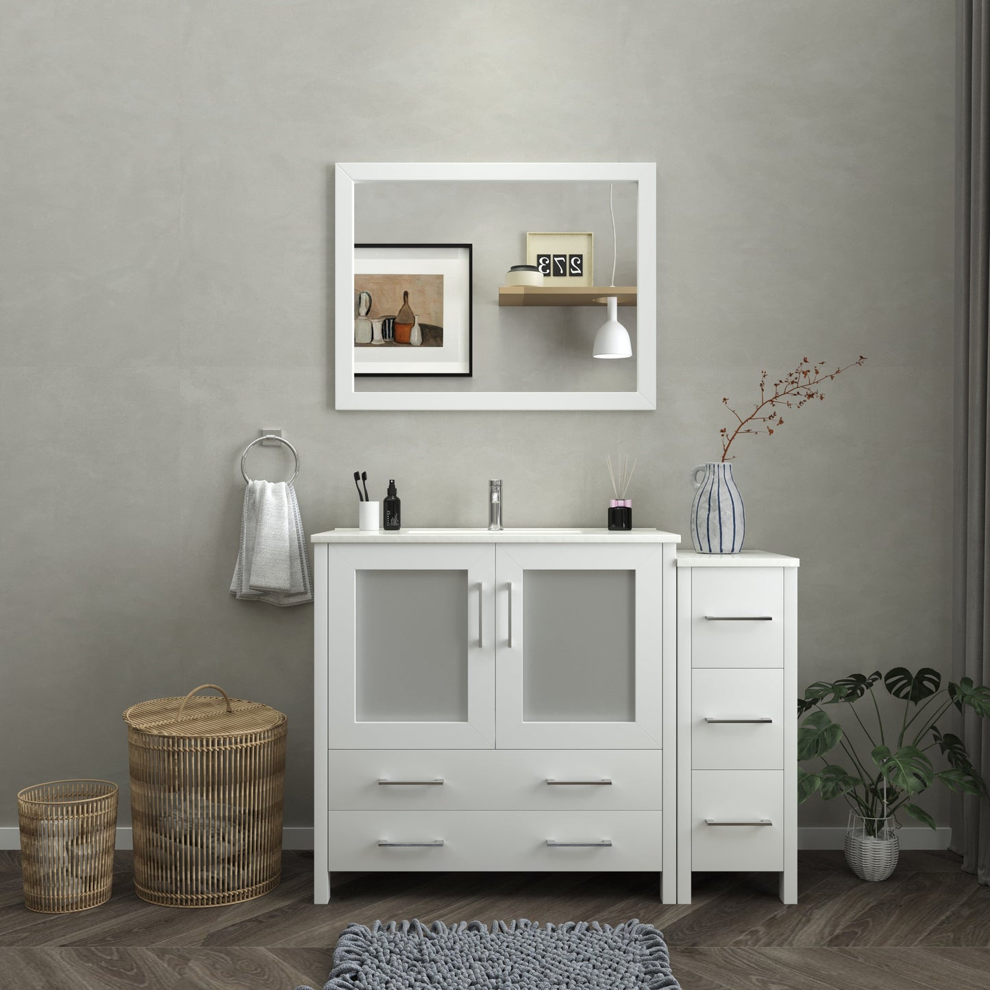 Vanity Art Brescia 48" Single Sink Modern Bathroom Vanity Set