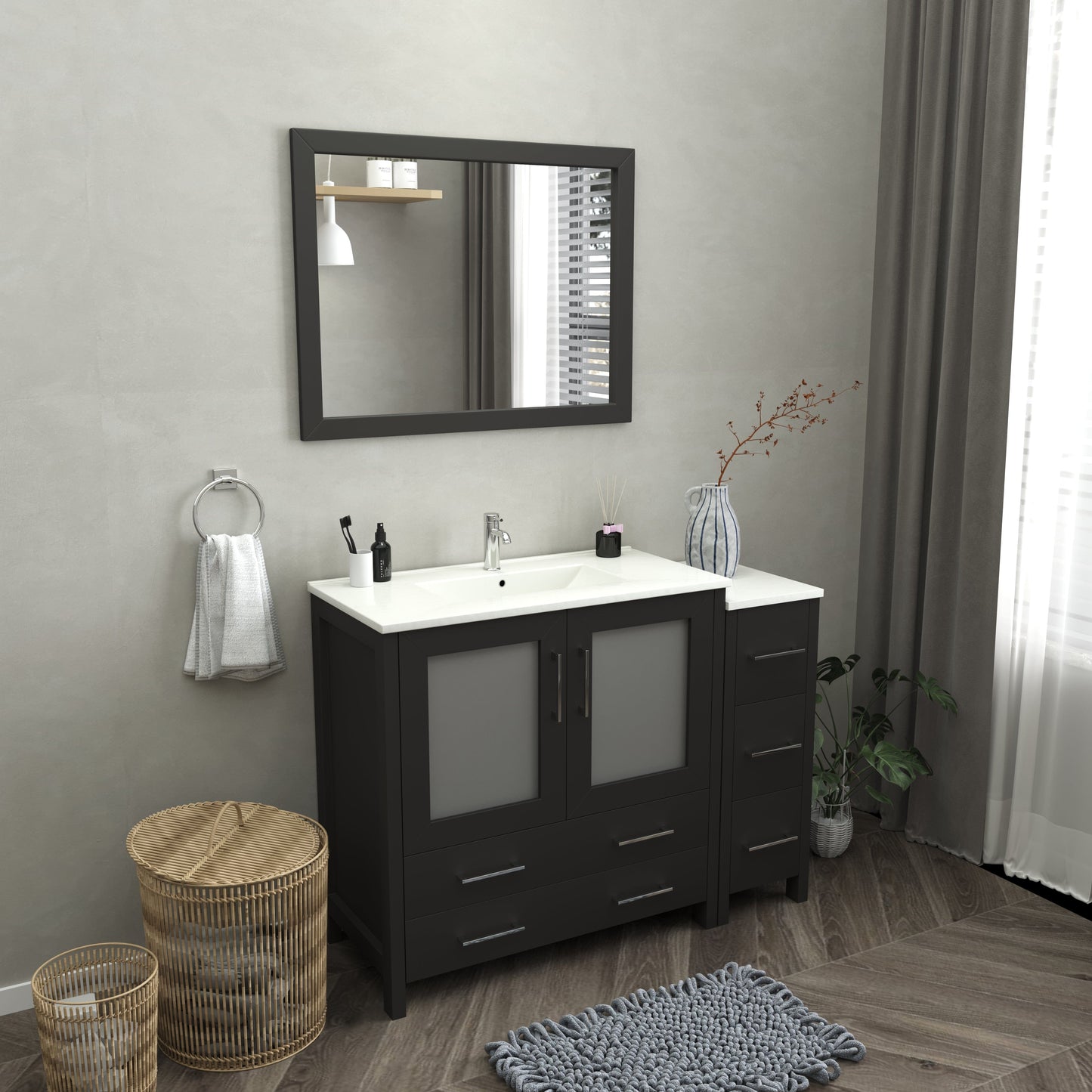 Vanity Art Brescia 48" Single Sink Modern Bathroom Vanity Set
