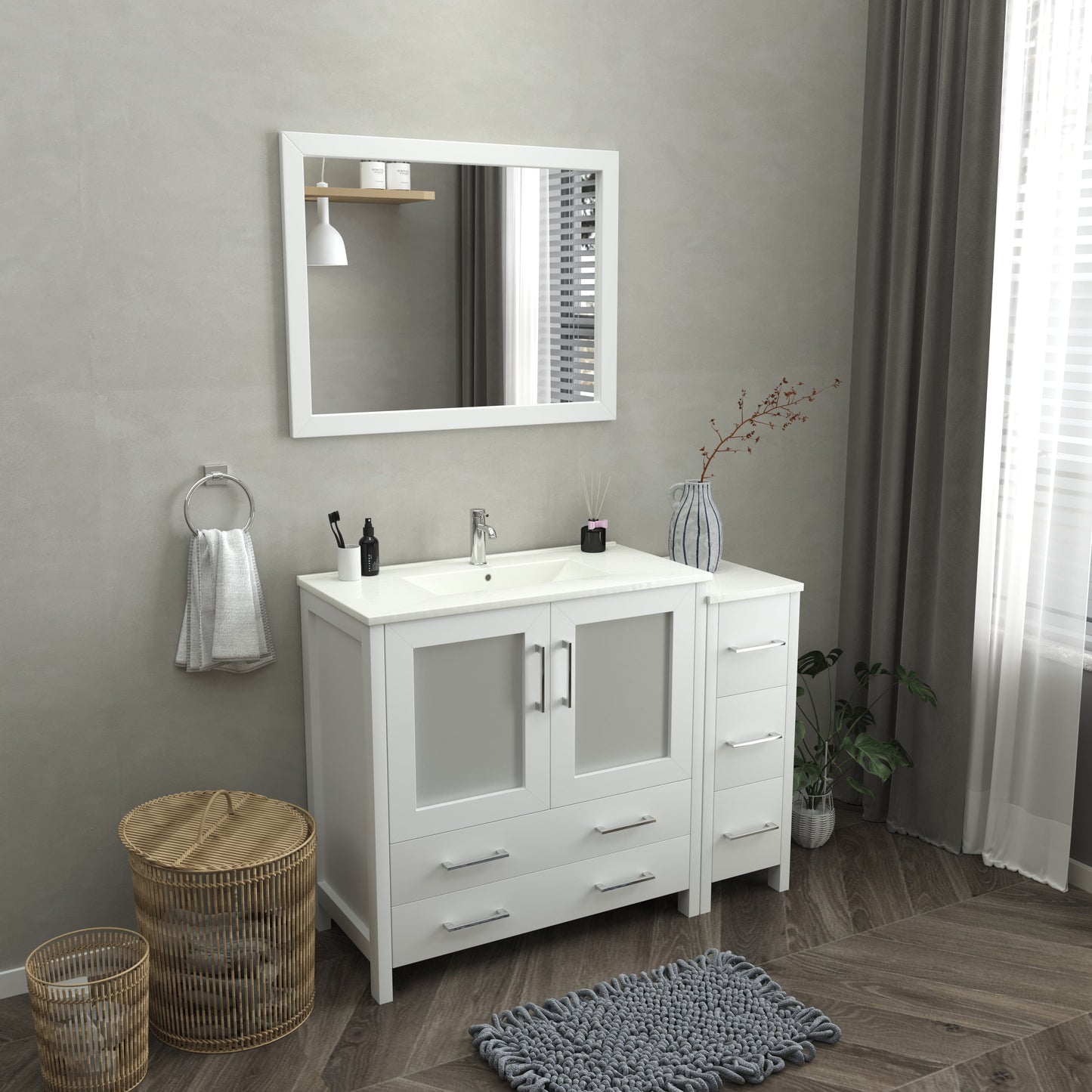 Vanity Art Brescia 48" Single Sink Modern Bathroom Vanity Set