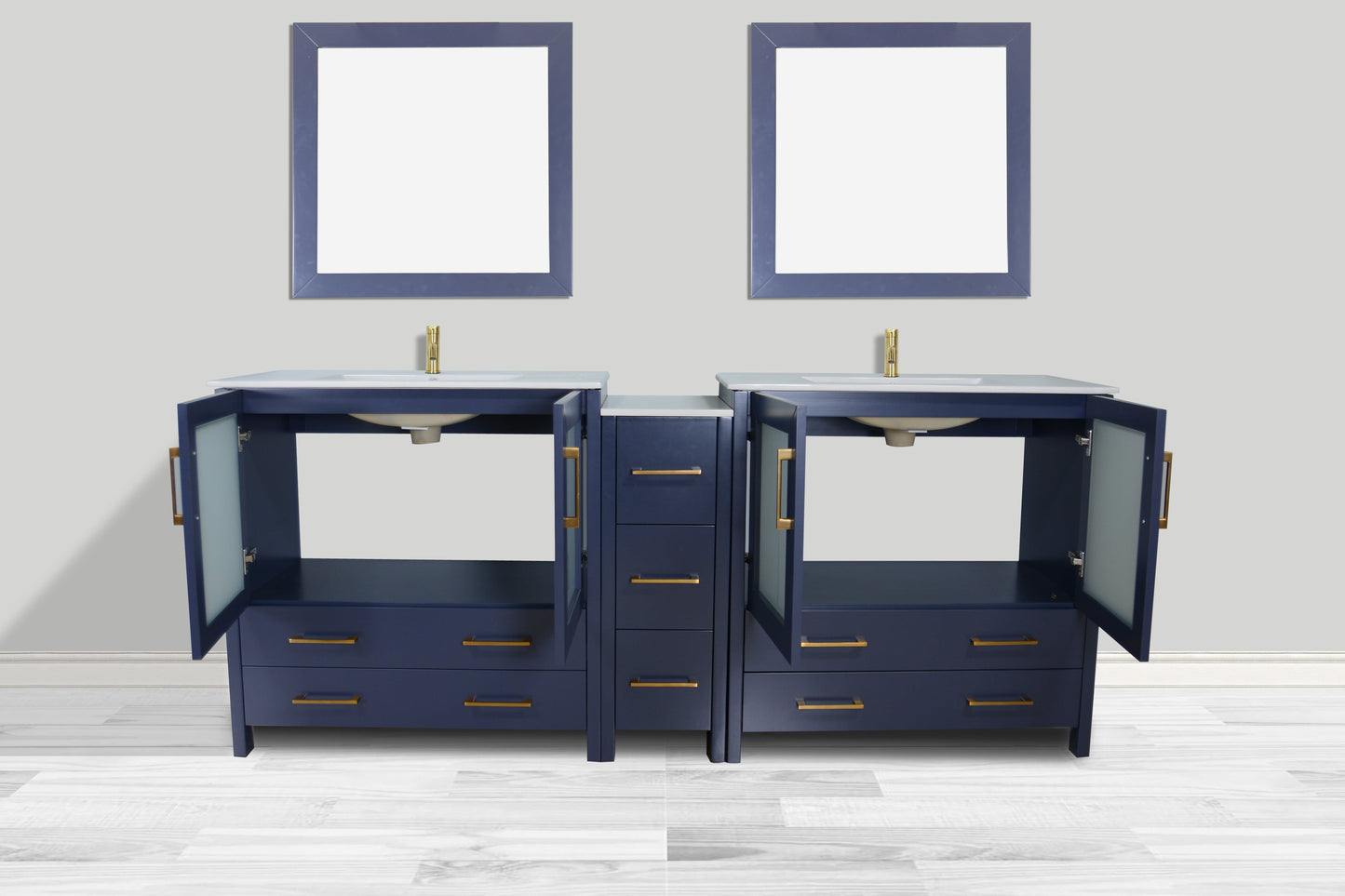 Vanity Art Brescia 84"Double Sink Modern Bathroom Vanity Set