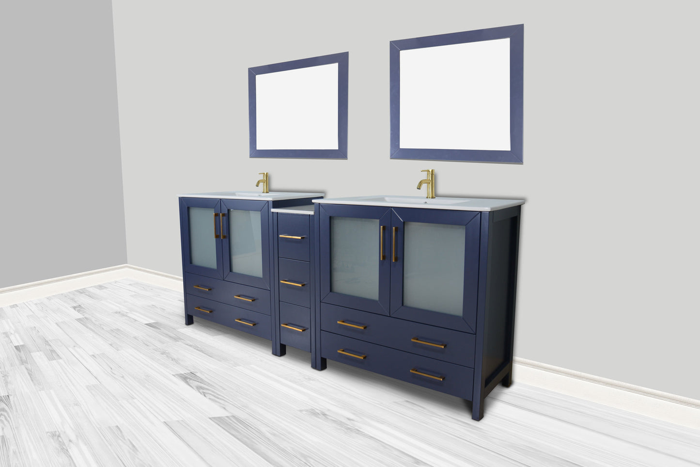 Vanity Art Brescia 84"Double Sink Modern Bathroom Vanity Set