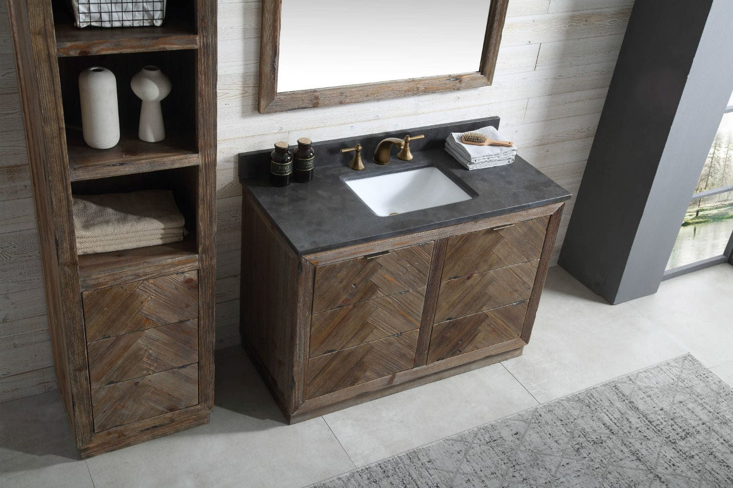 Legion Furniture 48" Wood Sink Vanity Match With Marble Wh 5148" Top -No Faucet WH8548