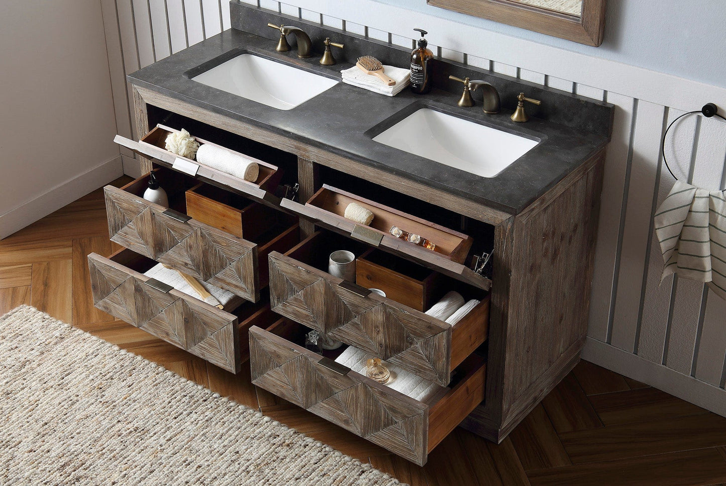 Legion Furniture 60" Wood Sink Vanity Match With Marble Wh 5160" Top -No Faucet WH8760