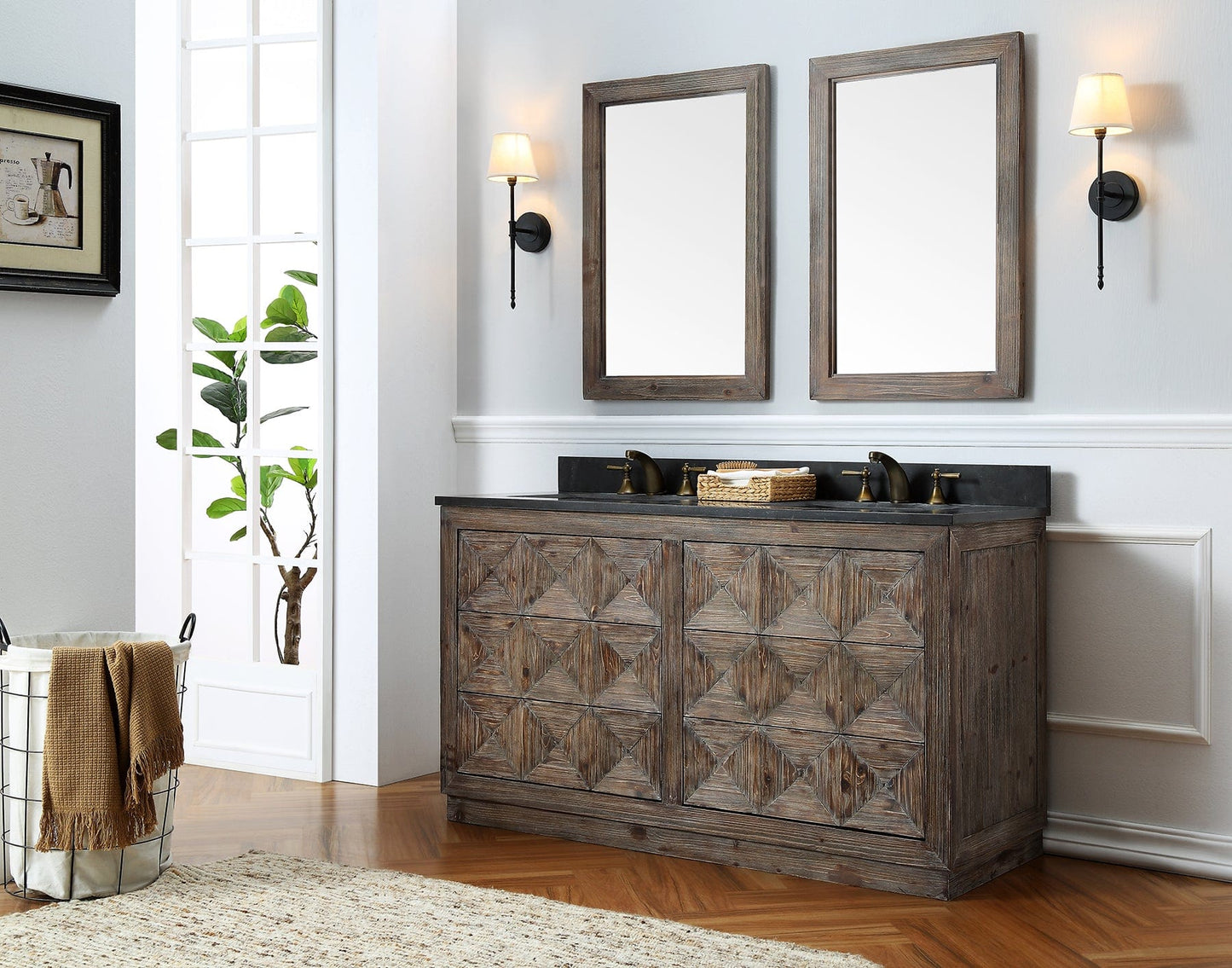 Legion Furniture 60" Wood Sink Vanity Match With Marble Wh 5160" Top -No Faucet WH8760