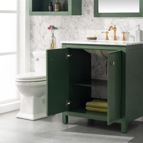 Legion Furniture 30" Sink Vanity Cabinet With Carrara White Top