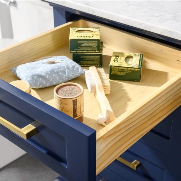 Legion Furniture 60" Single Sink Vanity Cabinet With Carrara White Top