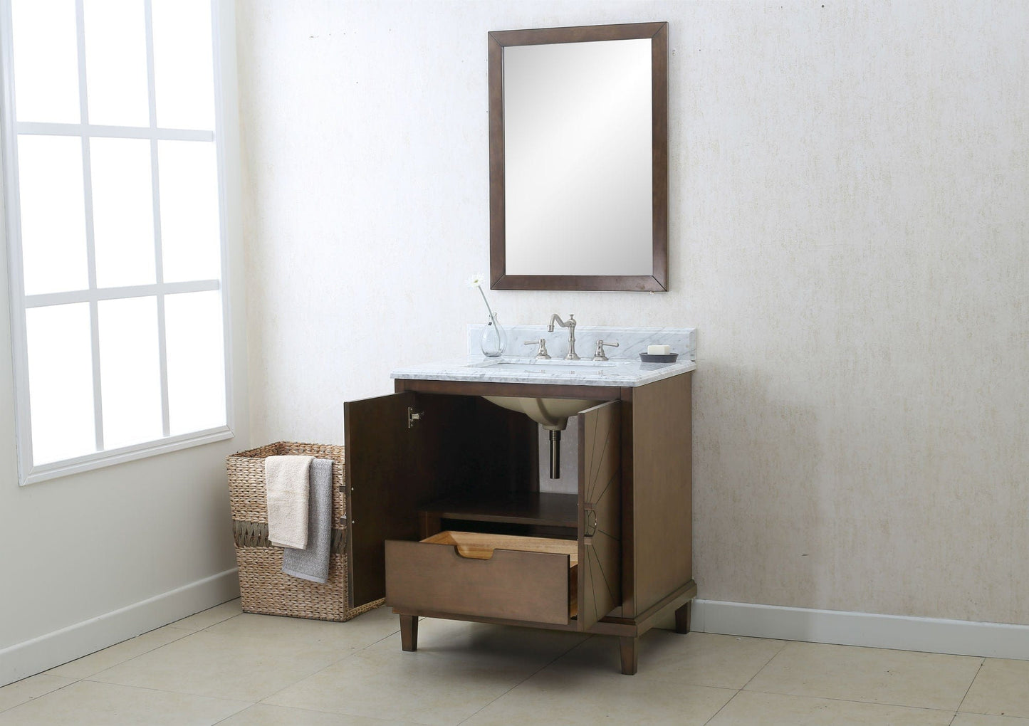 Legion Furniture Antique Coffee Sink Vanity With Wlf7040-31 Top, No Faucet