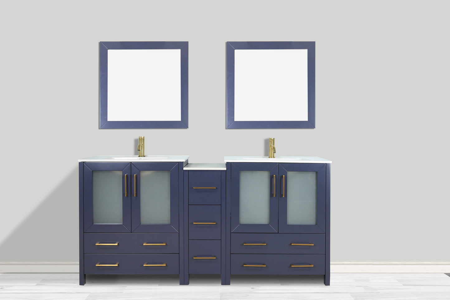 Vanity Art Brescia 72" Double Sink Modern Bathroom Vanity Set
