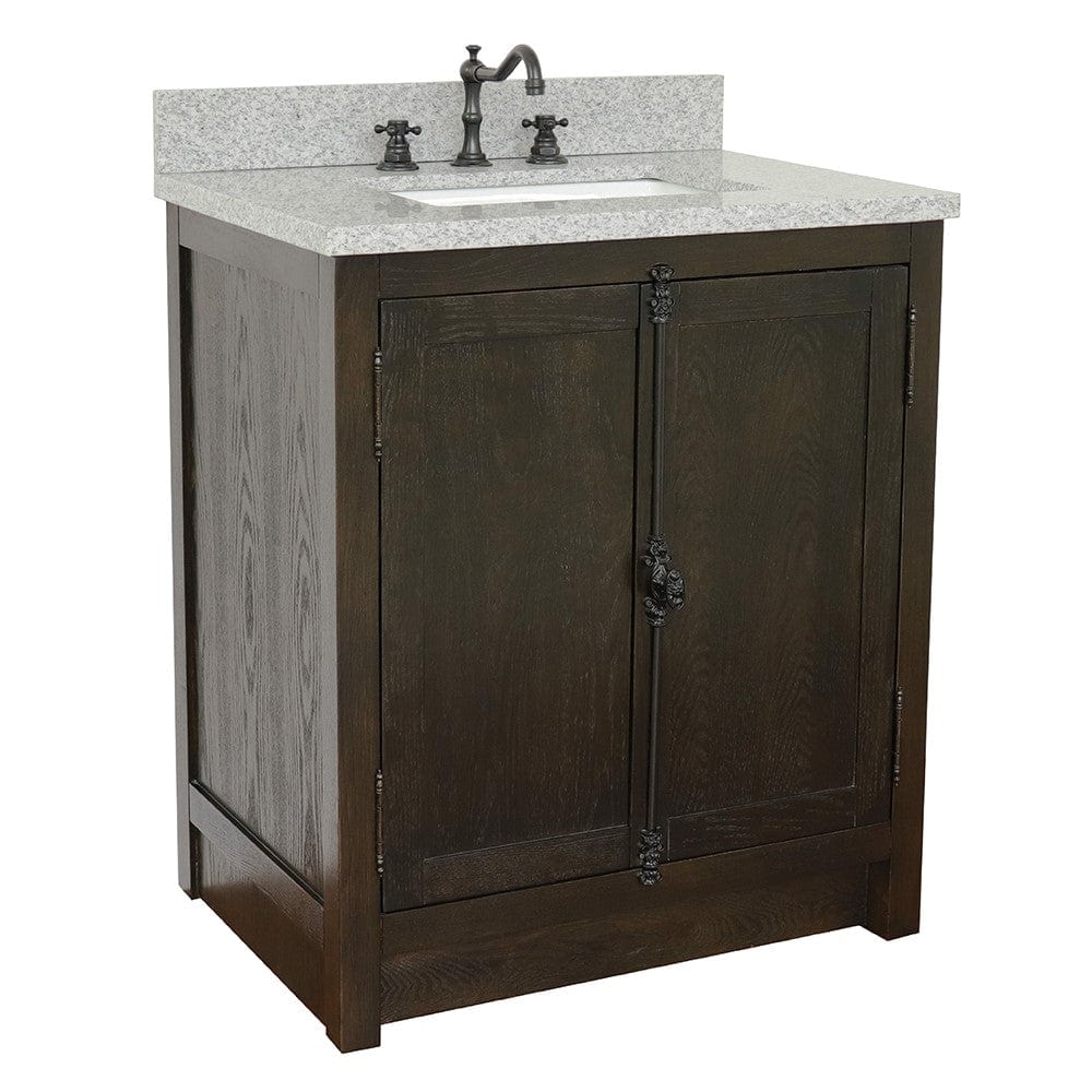 Bellaterra 31" Single Vanity in Brown Ash Finish