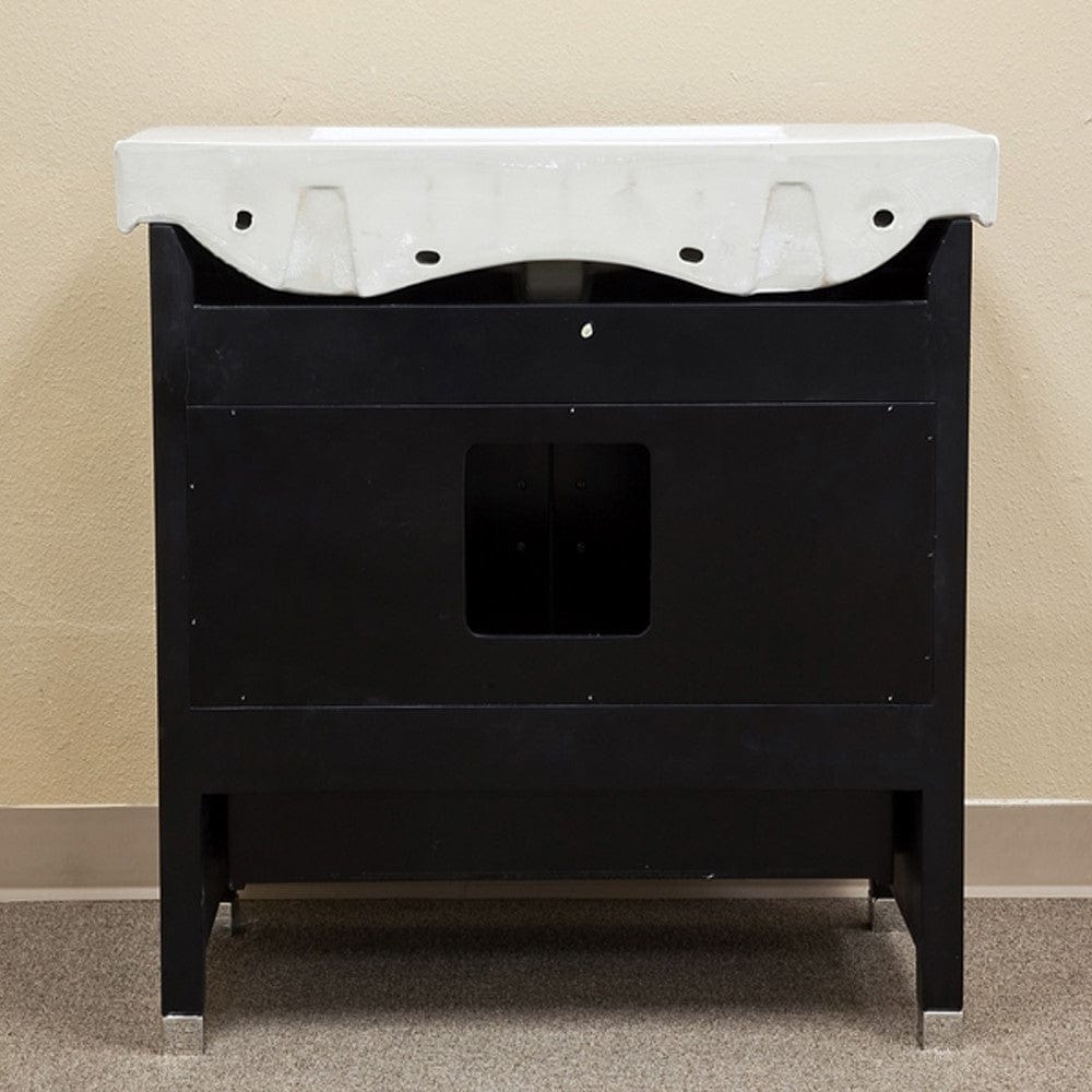 Bellaterra 31.5 in Single Sink vanity-wood-black 203107-S